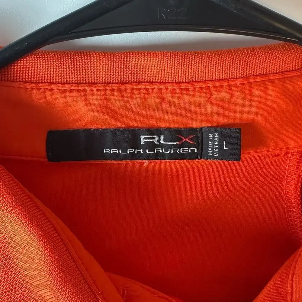 RLX‎ Ralph Lauren Sport Polo Shirt Size L Orange Golf Athletic Preppy Summer